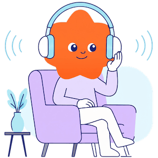 Listening practice mascot